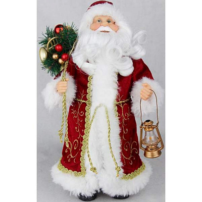 Декоративная фигура Дед Мороз в красной шубе 30 см