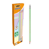 Карандаш графитный с ластиком HB Pastel Evolution BIC