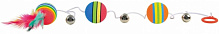 Игрушка для котов Trixie мячики радужные на резинке 3,5 см (4133)