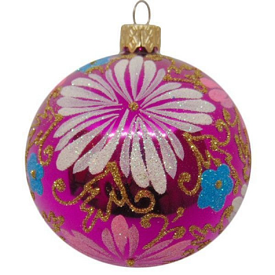 Шар новогодний d80 цветок, 4035-1/26692 