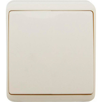 Вимикач одноклавішний HausMark Domo без підсвітки 10 А 220-250В кремовий HSN-SWP.H3C20G1W1-CR