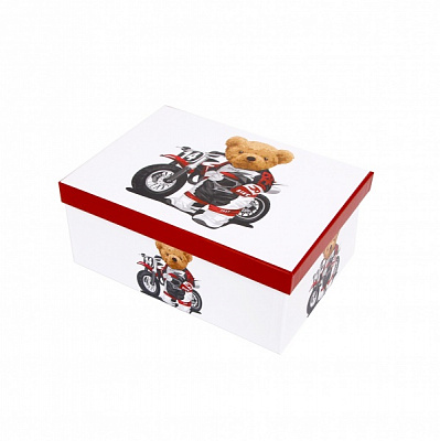 Коробка подарочная с мишкой 1110225504 25х18 см