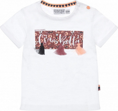 Футболка для девочек Dirkje р.80 белый с рисунком T46436-35 