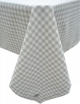 Скатерть Bella Серая клеточка 85x85 см Прованс 
