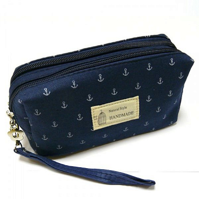 Косметичка Якорь принт 1 шт. голубой B122ANC-blue 