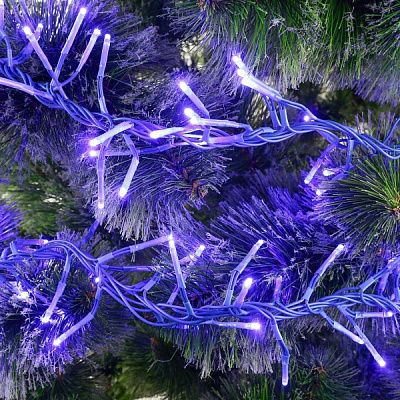 Электрогирлянда линейная Фейерверк синий LDFC200-B-E встроенный светодиод (LED) 200 ламп 2 м 
