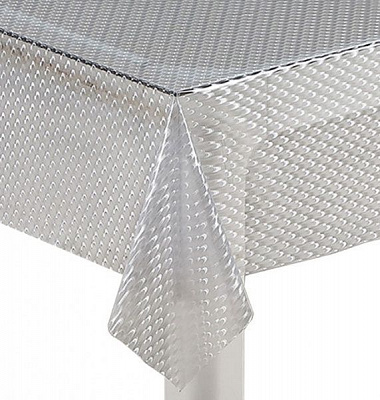 Скатертина 3Д ТС26-001 Соти 137x100 см білий Даріана