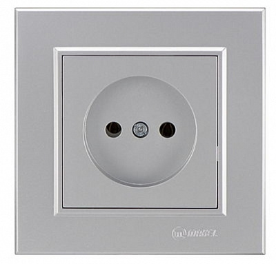 Розетка без заземления Makel Karea IP20 серебро 56065022