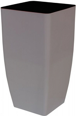 Вазон пластиковий Алеана Квадро 27*27*51см квадратний 28л какао