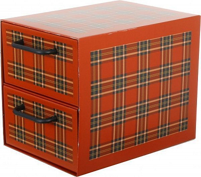 Комод картонный Miss Space Клітинка 2 відділення червоний