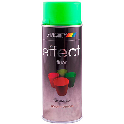 Краска аэрозольная Motip Deco Effect флуоресцентная зеленый 400 мл