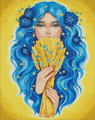 Алмазная мозаика Золото Украины с АВ стразами 40х50 см Идейка 