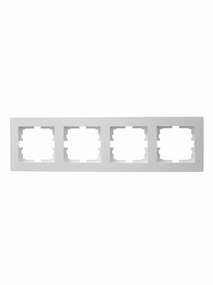 Рамка четырехместная Lezard Vesna горизонтальная белый 742-0200-149