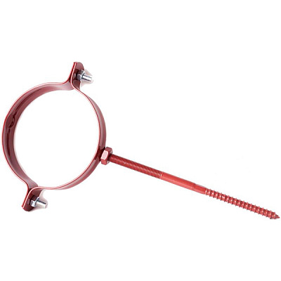 Кронштейн трубы металлический Сяйво L=160 мм D=90 мм красный 