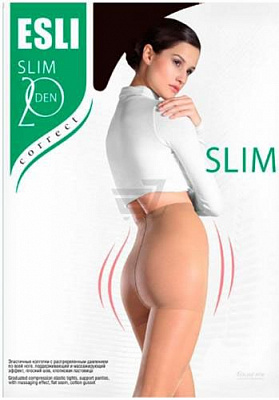Колготки ESLI SLIM 20 den Nero р. 3 бежевый 