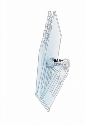 Клипса для корзины прозрачная 140x61 мм BA-CLI 155 