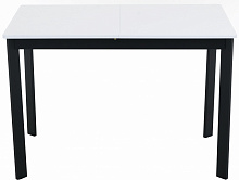 Стол обеденный Лион 1100(1420)x700x750мм оксид белый/черный