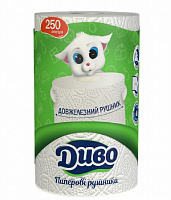 Бумажные полотенца Диво 250 отрывов двухслойная 1 шт.