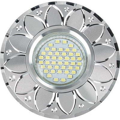 Светильник точечный LightMaster GU5.3 серебряный DL6228 срібло 