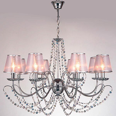 Люстра подвесная Strotskis Gloria 8x40 Вт E14 хром/серебро 10069/8 