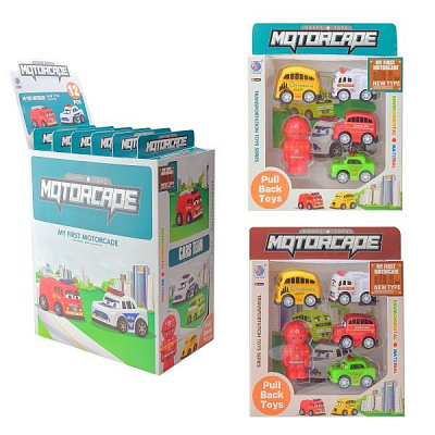 Ігровий набір транспорту 4 машинка та фігурка, в асортименті 278-27