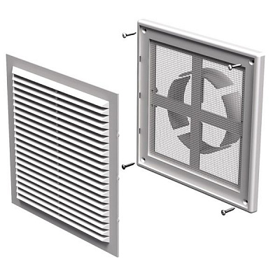 Решетка Вентс МВ 150ВД пластик белый 