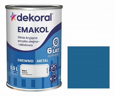 Емаль алкідна Dekoral Емаколь лазуровий глянець 0,9л