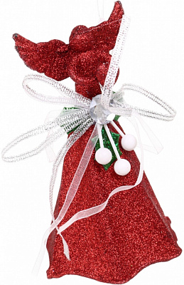 Декорація новорічна Китай Янгол з декором YE593R 17 см червоний