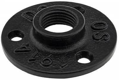 Фланец для трубы DC d-19 мм черный