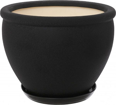 Горщик В`єтнам №4 шовк круглий 1,5л чорний (011-4-050)