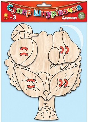 Шнурівка дерев’яна Зірка Деревце 91414