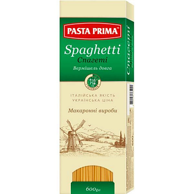 Макарони Pasta Prima Спагети 600 г