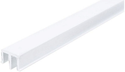 Профіль для скла Ш-подібний високий 4,5x15x2500 мм білий