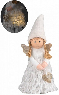 Декорация новогодняя XIAMEN AMOYDECOR INDUSTRIAL Ангел ADH200056-8 34 см 