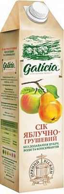 Сок Galicia Яблочно-грушевый пастеризованный 1л (4820151001611) 