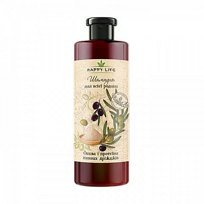Шампунь Happy life Олива і протеїни пивних дріжджів 1000 мл