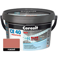 Затирка Ceresit СЕ-40 Аquastatic розовая 2 кг