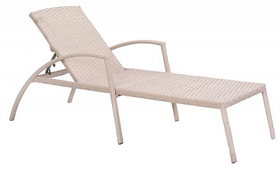 Шезлонг складной Каспия бежевый 70x195 см