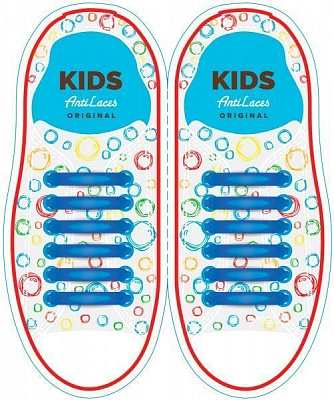 Шнурки силіконові AntiLaces Classic KB38 синій