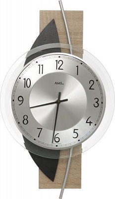 Часы настенные 42х23 см черные