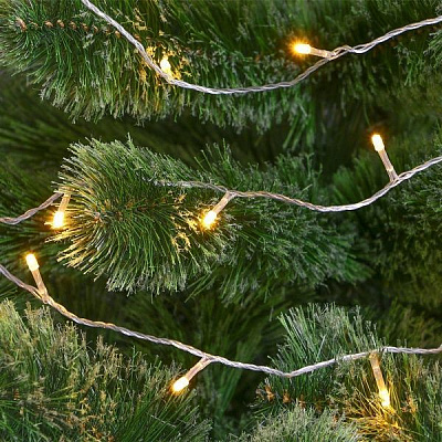 Электрогирлянда линейная внутренняя и внешняя встроенный светодиод (LED) 120 ламп 12м желтая