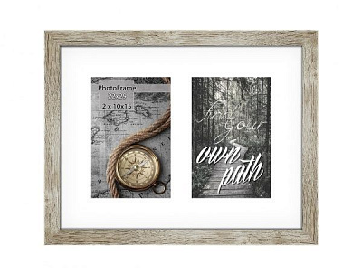 Фоторамка з паспарту SvitArt FKP-2-1913-1A 10x15 см дерево світле