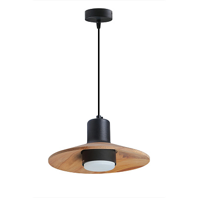 Світильник підвісний LIGHT SET KALUSH 1xGX53 чорний/дерево