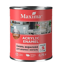 Эмаль Maxima Acrylic Wood&Metal белый глянец 0,75л