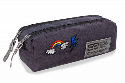Пенал на 2 замки Edge Sparkling Badges B69085 CoolPack сірий
