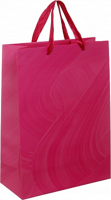 Пакет подарунковий XLL-1 D-1142 рожевий мазки фарби з ембоссінгом