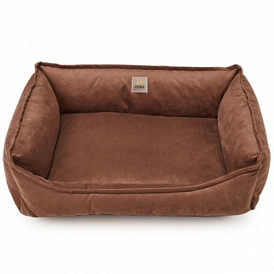 Лежак PETBED Velor Комфорт XS 50x40x19 см коричневий