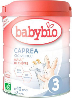 Суха молочна суміш Babybio Caprea3 органічна з козячого молока для дітей від 10 міс 800 г 3288131580531