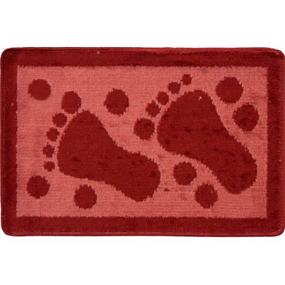 Коврик для ванной комнаты Dariana Лапки 40х60 красный