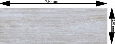 Плитка Allore Group Travertine Silver W M 25x75 NR Satin 1